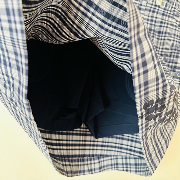 Nike Disney Golf Dri-Fit Blue & White Plaid Skort Floral skirt Athletic - Picture 6 of 10